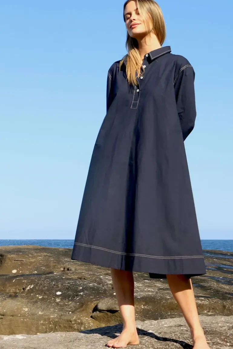 Bagruu Mada Dress In Navy