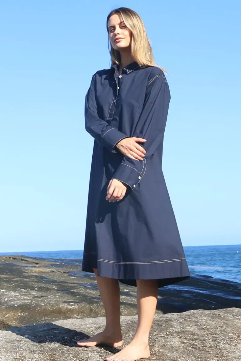 Bagruu Mada Dress In Navy