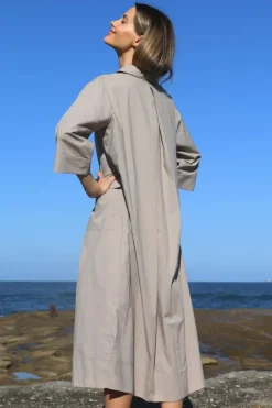Bagruu Minna Dress In Stone