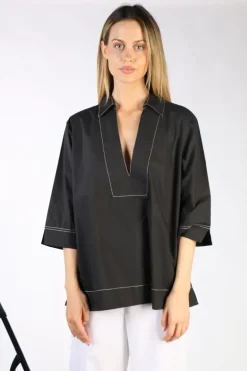 Bagruu Minna Top In Black
