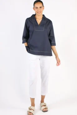 Bagruu Minna Top In Navy