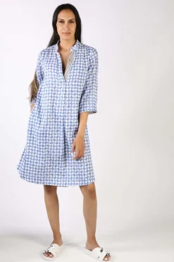 Bagruu Olive Print Dress In Ensign