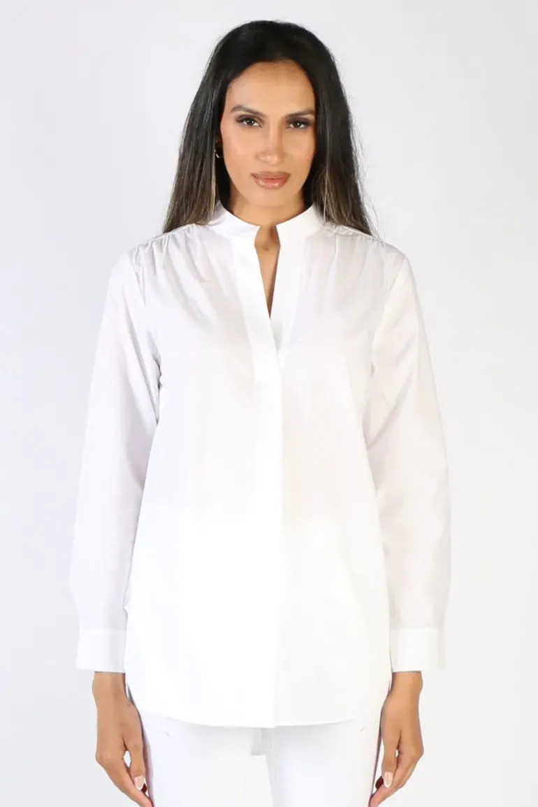 Bagruu Olive Shirt In White