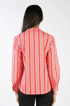 Bagruu Rathore Candy Stripe Shirt In Red