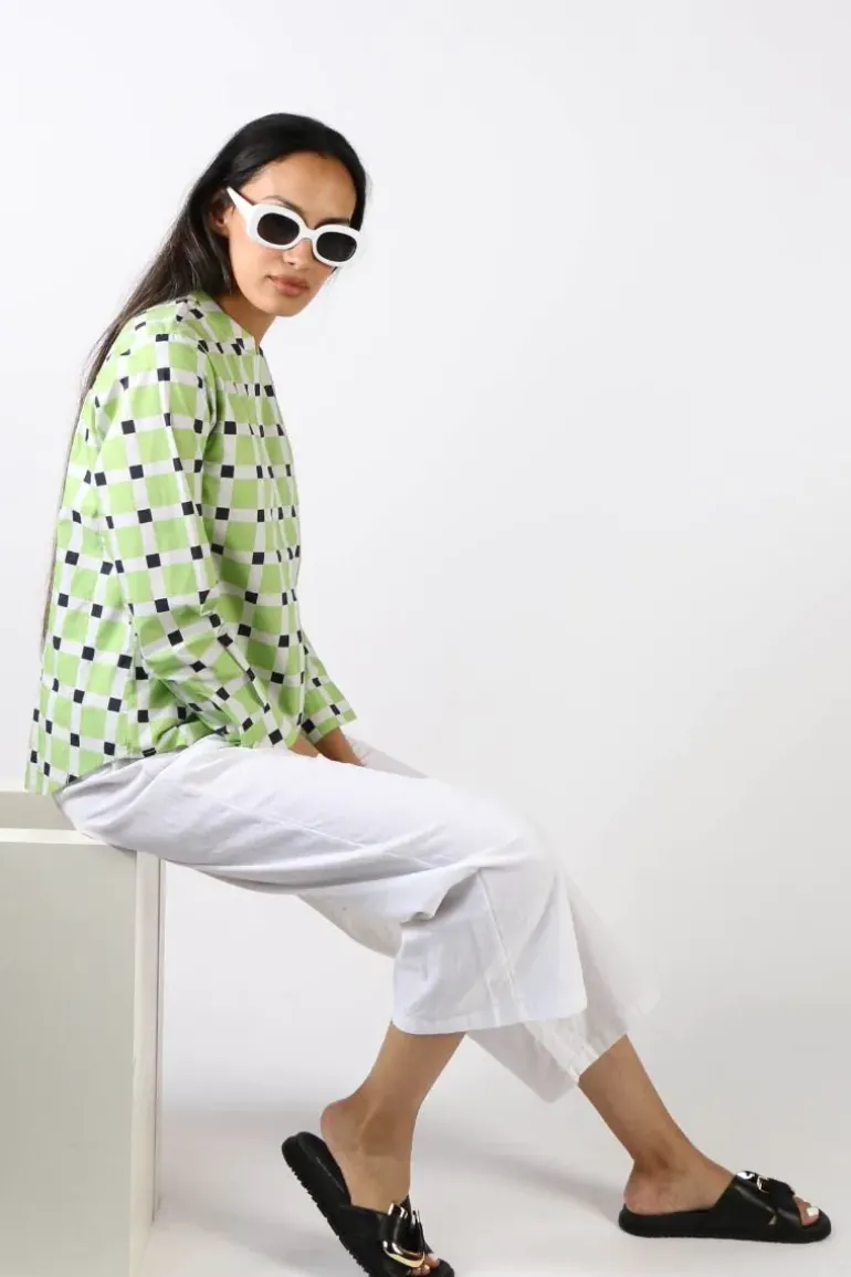 Bagruu Rathore Check Shirt In Lime