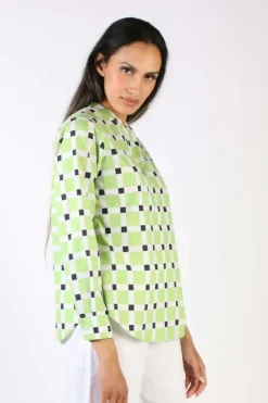 Bagruu Rathore Check Shirt In Lime