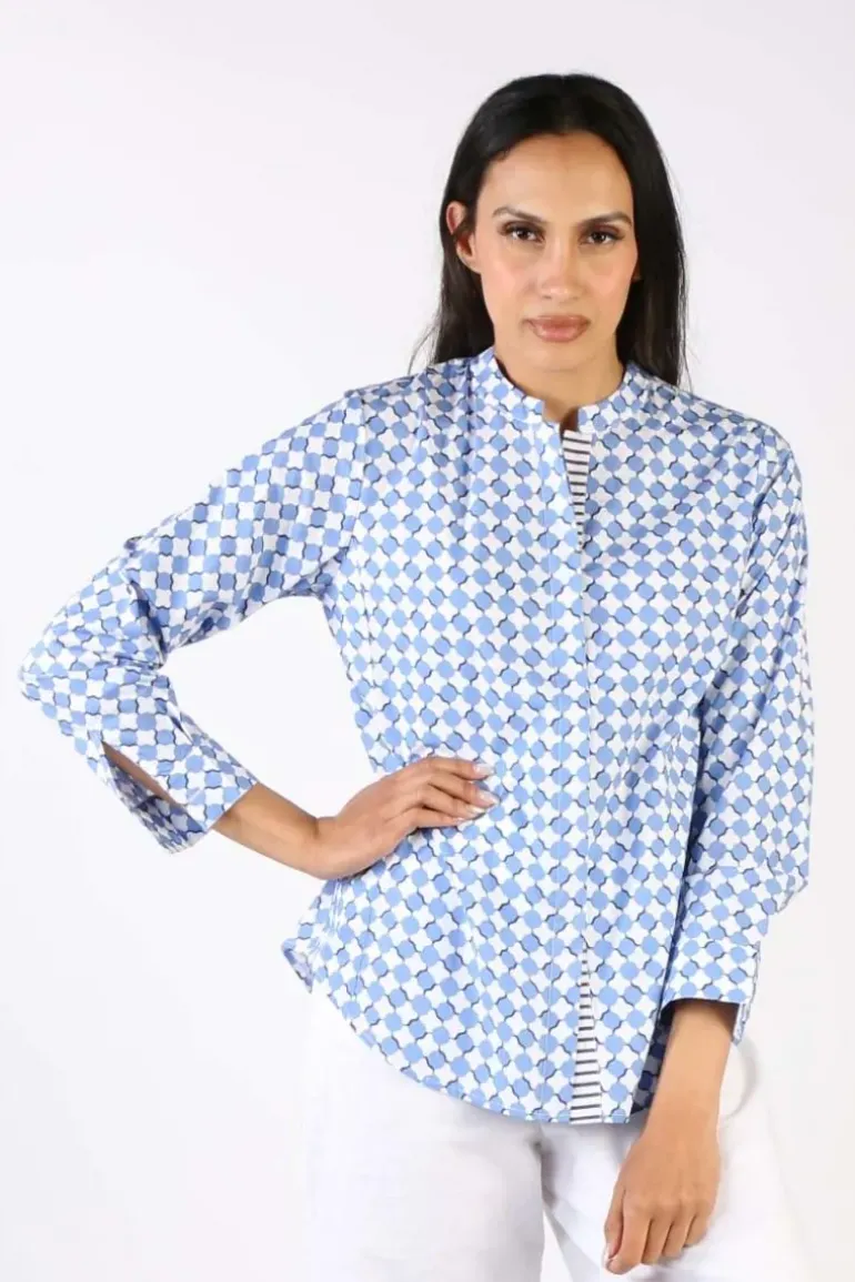 Bagruu Rathore Print Shirt In Ensign
