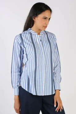 Bagruu Rathore Surf Stripe Shirt In Blue