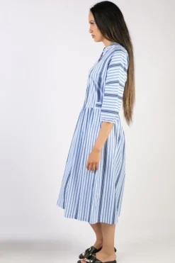Bagruu Songkee Surf Stripe Dress In Blue