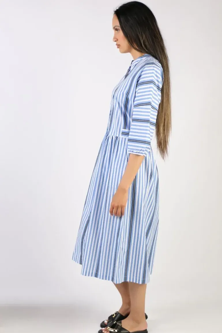Bagruu Songkee Surf Stripe Dress In Blue