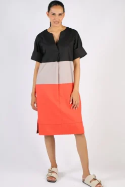 Bagruu Susie Colour Block Dress In Multi