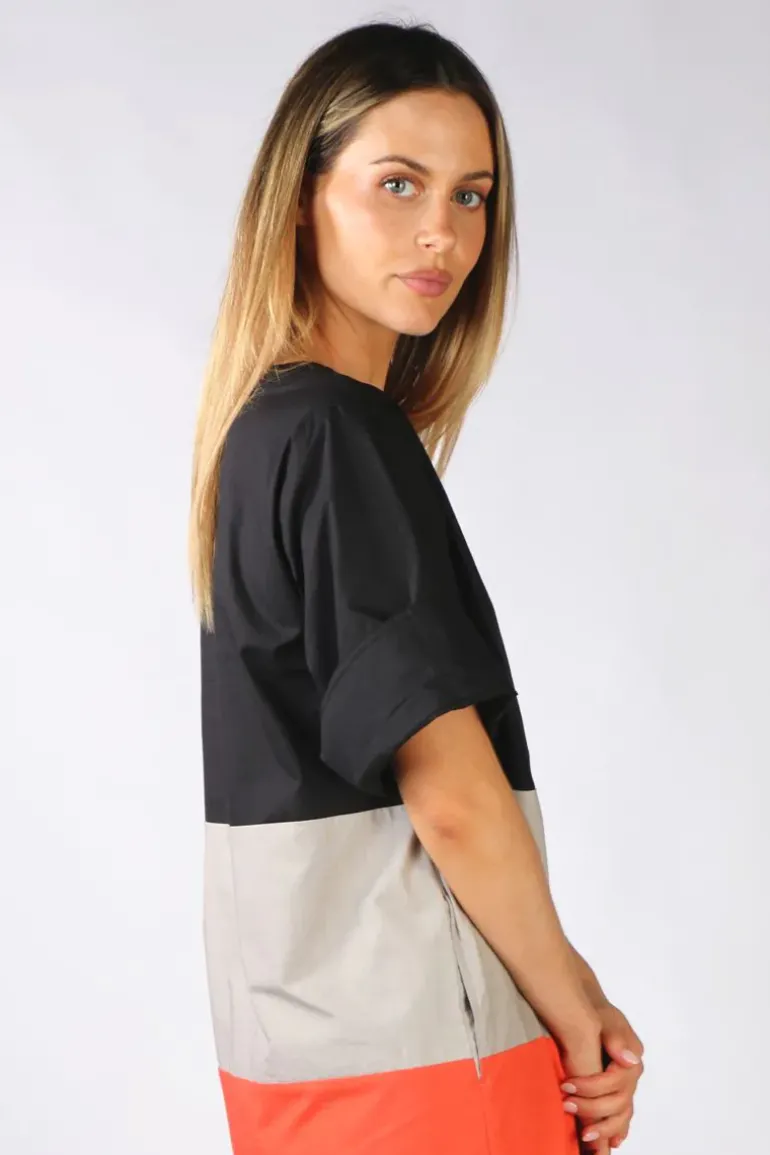 Bagruu Susie Colour Block Dress In Multi