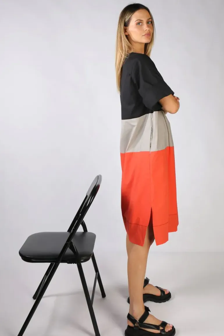 Bagruu Susie Colour Block Dress In Multi