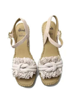 Banda Knot Raffia Sandal By Vidorreta In Nude
