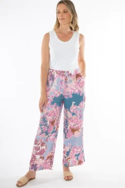 Baroque Print Palazzo Pant In Multi By Jump