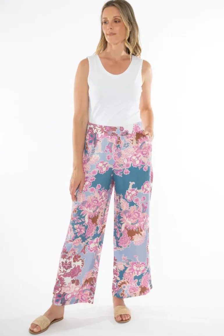 Baroque Print Palazzo Pant In Multi By Jump