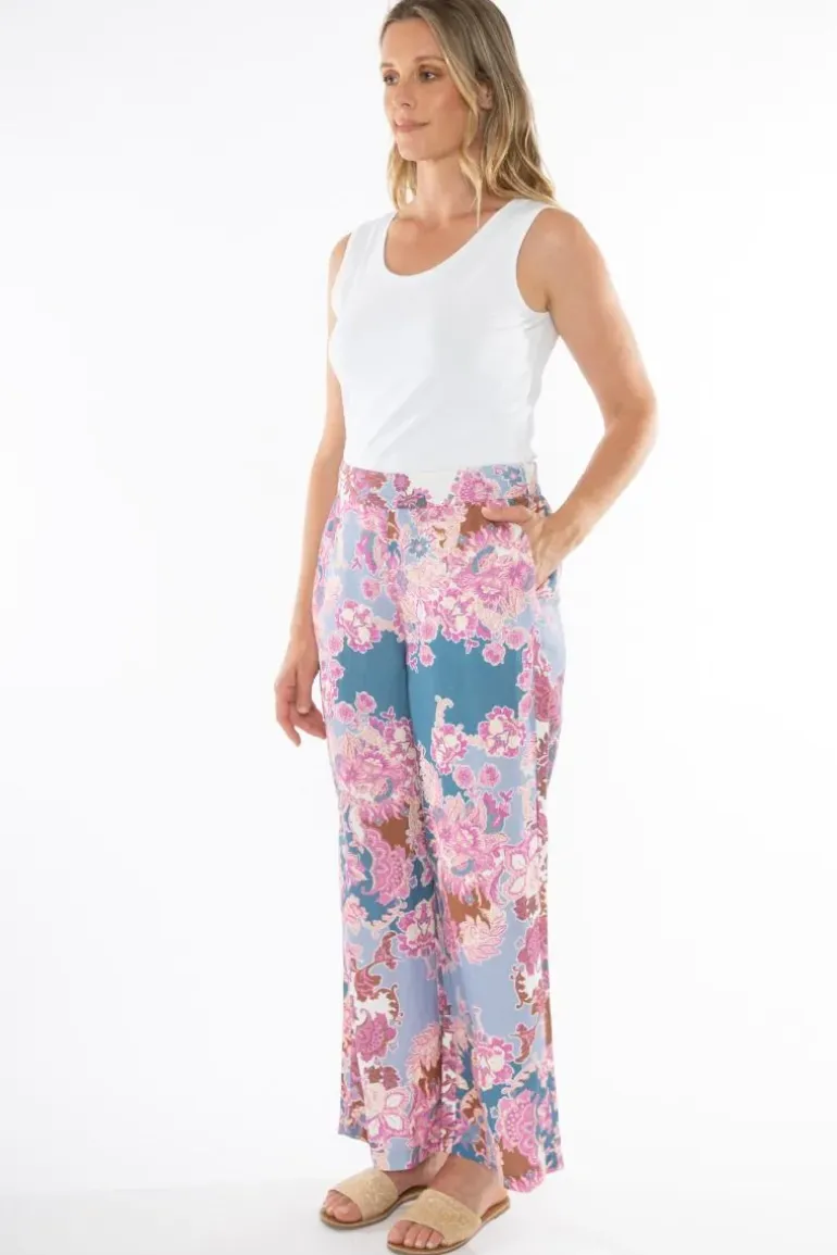 Baroque Print Palazzo Pant In Multi By Jump