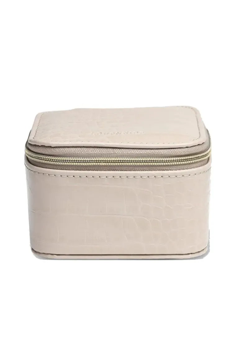 Beau Jewel Box By Louenhide In Croc Putty
