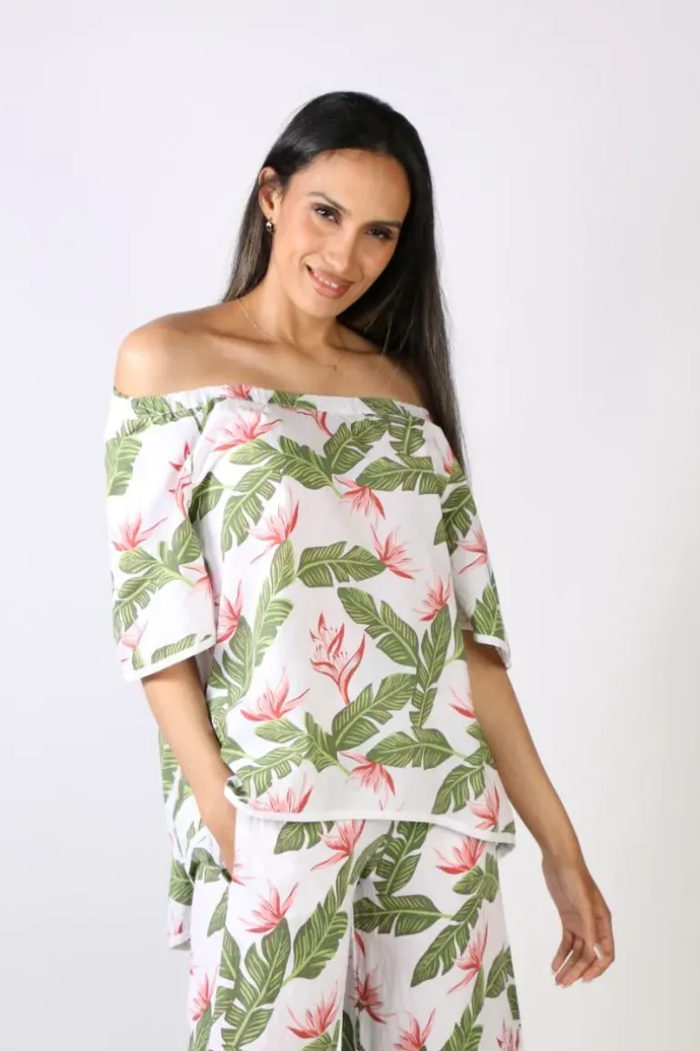 Blueberry Elastic Top In Palm