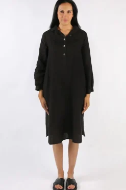Blueberry Maria Pia Shirt Dress In Black