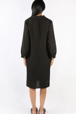 Blueberry Maria Pia Shirt Dress In Black