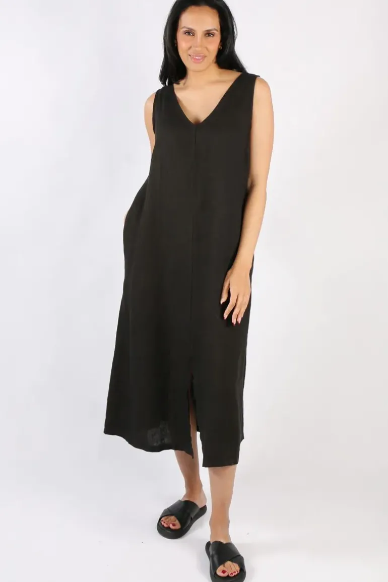 Blueberry Maxi Dress In Black