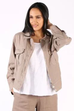 Blueberry Military Jacket In Fango