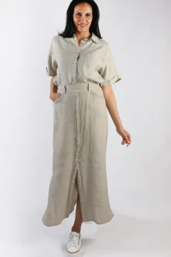 Blueberry Short Sleeve Shirt In Beige