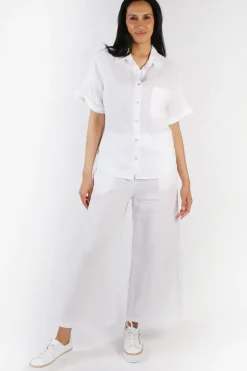 Blueberry Short Sleeve Shirt In White