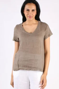 Blueberry Tee Top In Fango