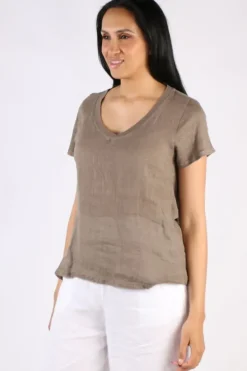 Blueberry Tee Top In Fango
