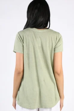 Blueberry Tee Top In Sage