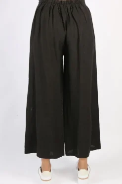 Blueberry Wide Leg Palazzo In Black