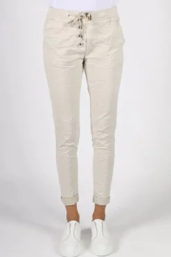 Bohemia Soft Button Jogger In Sand