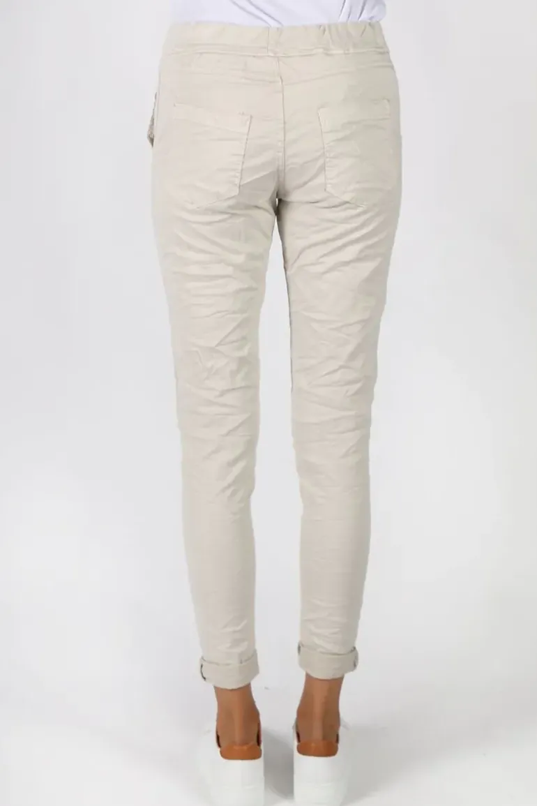 Bohemia Soft Button Jogger In Sand