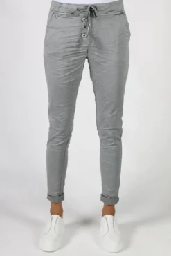 Bohemia Soft Button Jogger In Grey