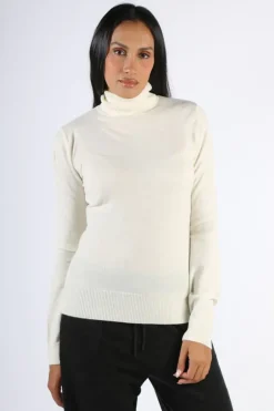 Bridge And Lord Essential Polo Neck Rosie Jumper In Ivory