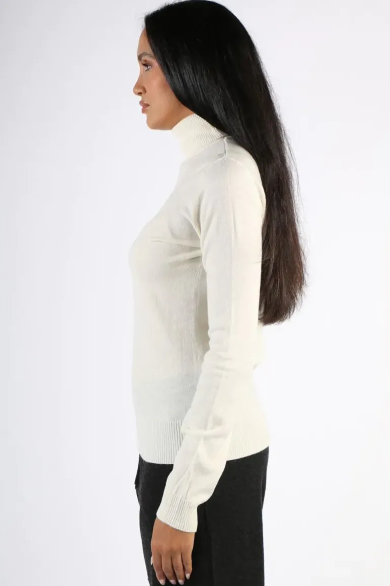 Bridge And Lord Essential Polo Neck Rosie Jumper In Ivory
