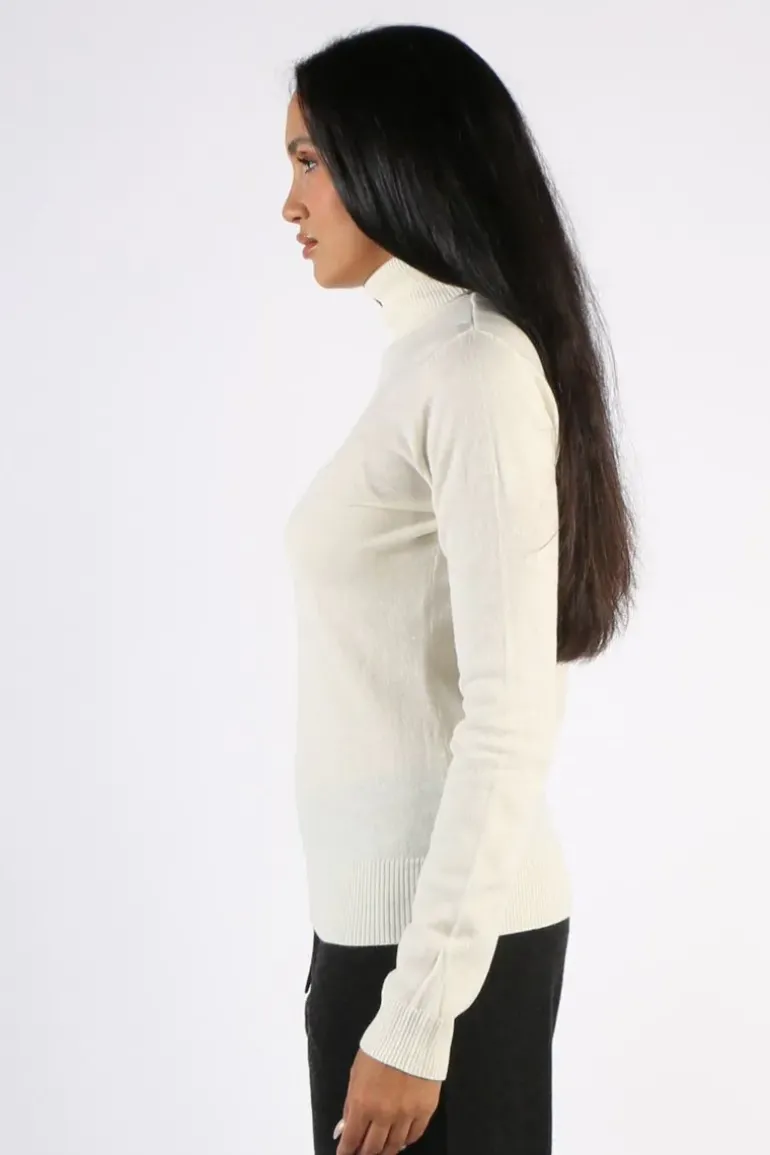 Bridge And Lord Essential Polo Neck Rosie Jumper In Ivory