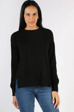 Bridge And Lord Relaxed Crew Neck Jumper In Black