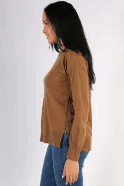 Bridge And Lord Relaxed Crew Neck Jumper In Espresso