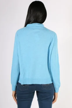 Bridge And Lord Snood Neck Jumper In Blue