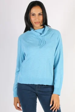 Bridge And Lord Snood Neck Jumper In Blue