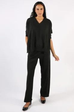 Bridge And Lord Vee Poncho Pullover In Black