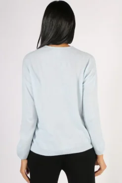 C & Co Boyfriend Jumper In Pale Blue
