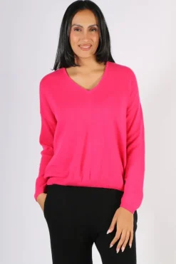 C & Co Boyfriend Jumper In Hot Pink