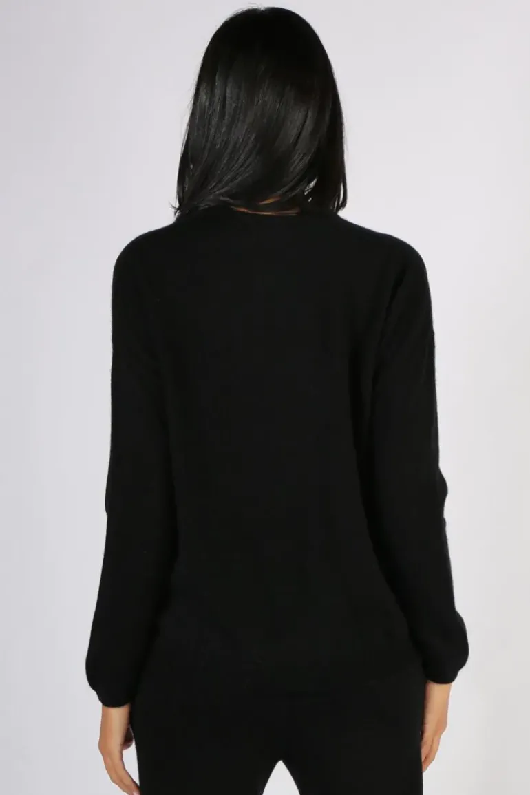 C & Co Boyfriend Jumper In Black