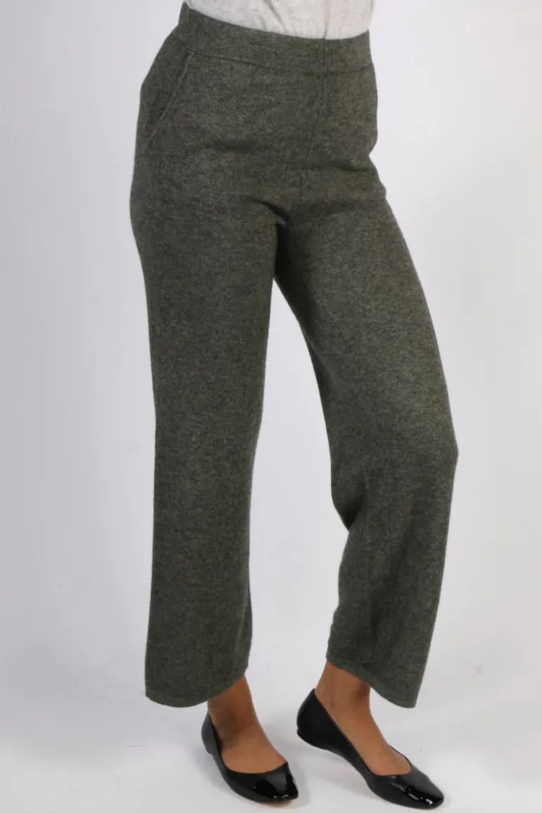 C & Co Classic Palazzo Pant In Moss
