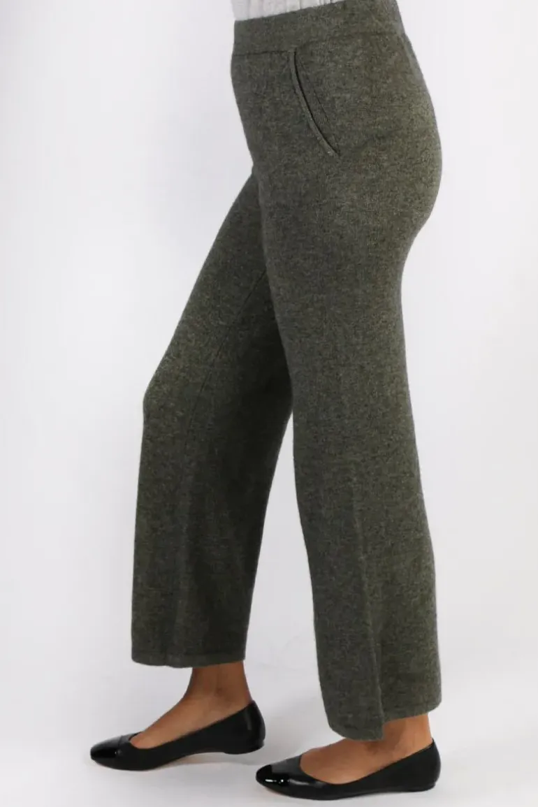 C & Co Classic Palazzo Pant In Moss