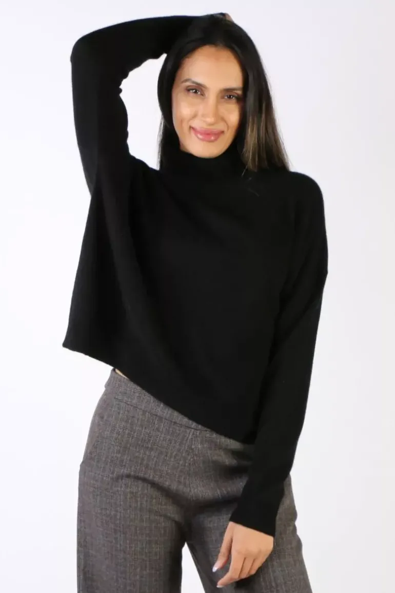 C & Co Classic Polo Jumper In Black